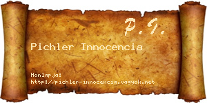 Pichler Innocencia névjegykártya
